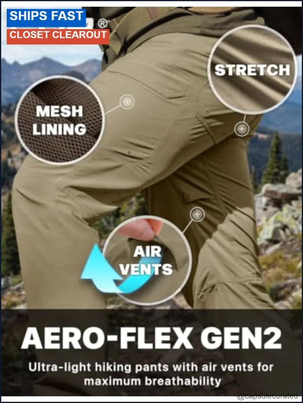 Quick Dry Tactical Pants, Water Resistant Outdoor Cargo Work Pants, Lightweight